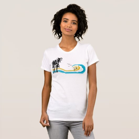 1980MauiPalm Tree T T-shirt (Voorkant volledig)