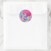 1980s anime-style characters ronde sticker (Tas)