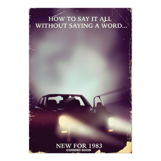 1980s autoreclame foto afdruk (Voorkant)