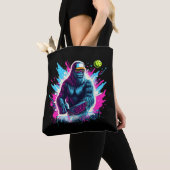 1980s Bigfoot Sasquatch Playing Pickleball 2 Tote Bag (Dichtbij)
