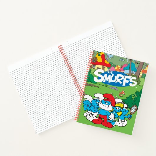 1980s Classic Cartoon Smurf Spiral Notitieboek 8.5 (Binnen)