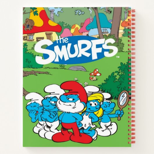 1980s Classic Cartoon Smurf Spiral Notitieboek 8.5 (Achterkant)