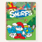 1980s Classic Cartoon Smurf Spiral Notitieboek 8.5 (Voorkant)