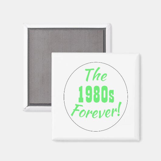 1980s Decade Retro Neon Magneet (Voorkant / Achterkant)