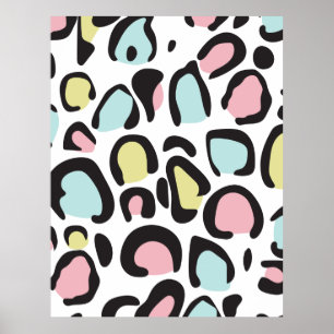 1980s Dierlijk afdrukpatroon Poster
