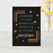 1980's Gelukkige Verjaardag Retro Grappige Beste V Kaart (Gele Bloem)