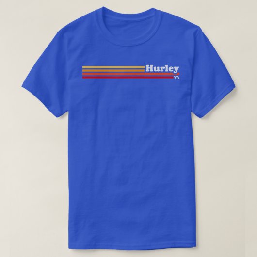  1980s Graphic Style Hurley Virginia T-shirt (Design voorkant)