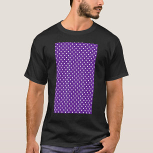 1980's kleine Polkadot geometrische patroon Paarse T-shirt