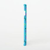 1980s Memphis Style, helderblauw roze gele retro Samsung Galaxy Hoesje (Rechterkant)