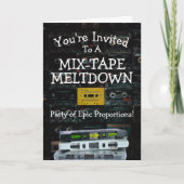 1980s MixTape Meltdown Epic Party Uitnodiging (Voorkant)