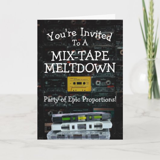 1980s MixTape Meltdown Epic Party Uitnodiging (Voorkant)