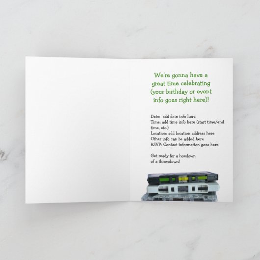 1980s MixTape Meltdown Epic Party Uitnodiging (Binnen)