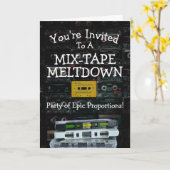 1980s MixTape Meltdown Epic Party Uitnodiging (Gele Bloem)