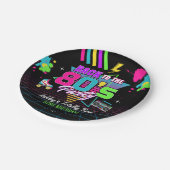 1980s Neon Retro Verjaardagspapier Borden Papieren Bordje (Gekanteld)
