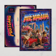 1980s Nevada ansichtkaart 80s retro
