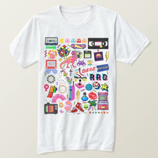 1980s Nostalgia Throwback Nostalgia 80s T-shirt (Design voorkant)