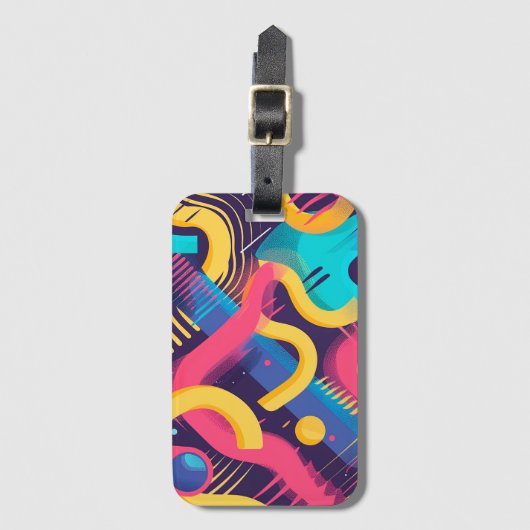 1980's patroon iPhone / iPad case Bagagelabel (Voorkant (verticaal))