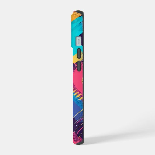 1980's patroon iPhone / iPad case iPhone 15 Case (Linkerkant)