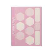1980s Pink Hand Drawn Grid Planner Weekly Notitieblok (Linkerzijde)