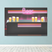 1980s Retro Bar Canvas Afdruk (Insitu (Houten vloer))