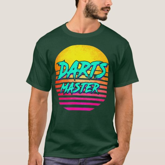 1980s Retro darts Master T-shirt (Voorkant)