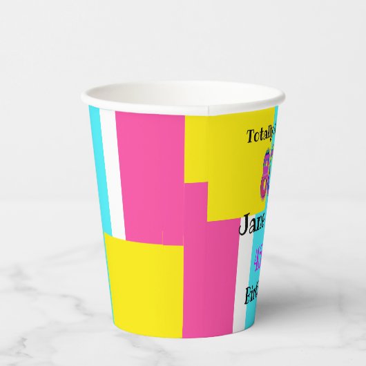 1980's retro lol, helemaal rauwe kerel papieren bekers (Rechts)