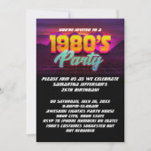 1980s Retro Sunset 80s Verjaardagsfeest Kaart (Voorkant)