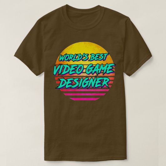 1980s Retro Video Game Designer Gift T-shirt (Design voorkant)