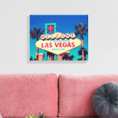 1980s Retro Welkom bij Fabulous Las Vegas teken Canvas Afdruk (Insitu (Woonkamer))