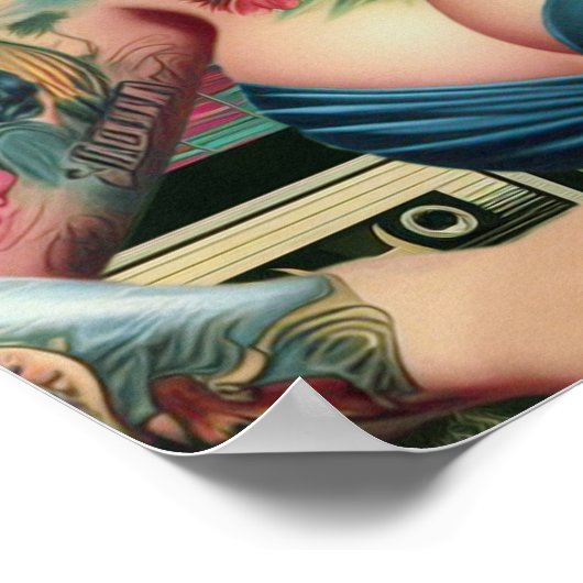 1980s Retrowave Pin-up Poster (Hoek)