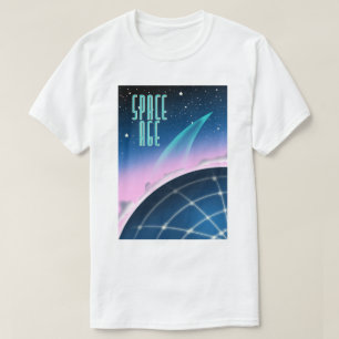 1980s ruimte race poster t-shirt