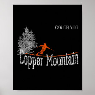 1980s Stijl Koperberg Colorado Skiin Poster
