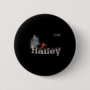 1980s Style Hailey Idaho Skiën Ronde Button 5,7 Cm