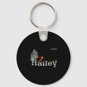 1980s Style Hailey Idaho  Skiën Sleutelhanger