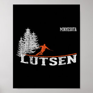 1980s Style Lutsen Mn Skiën Poster