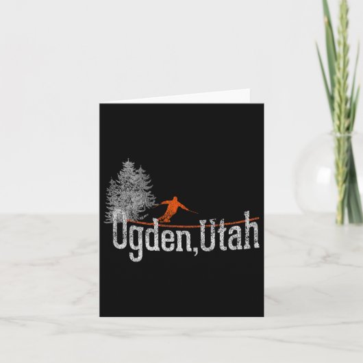1980s Style Ogden Utah  Skiën Kaart (Voorkant)