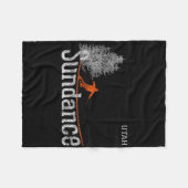 1980s Style Sundance Utah  Skiing Fleece Deken (Voorkant (Horizontaal))