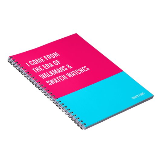 1980s Theme Funny Notitieboek, Walkman & Swatch Wa Notitieboek (Rechterzijde)