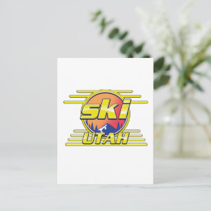 1980s Utah Ski-logo Briefkaart