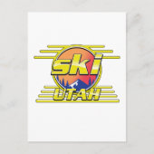 1980s Utah Ski-logo Briefkaart (Voorkant)