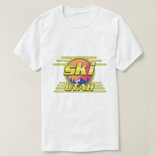 1980s Utah Ski-logo T-shirt (Design voorkant)