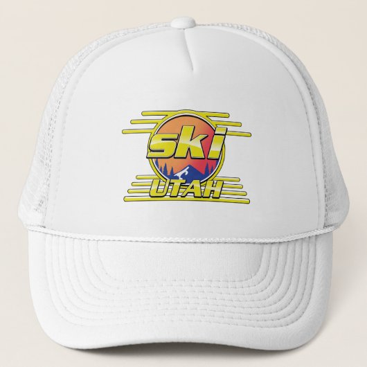 1980s Utah Ski-logo Trucker Pet (Voorkant)