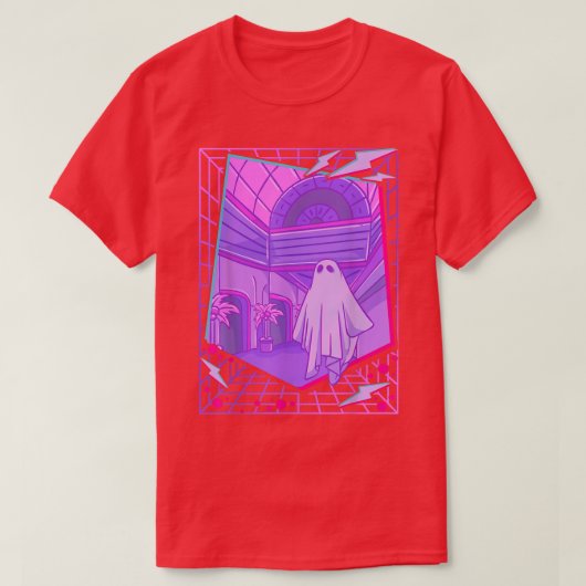 1980s Vaporwave Ghost Sheet Ghost Aesthetic Retro T-shirt (Design voorkant)