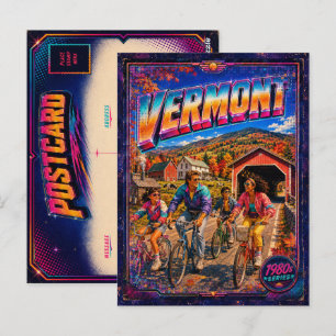 1980s Vermont ansichtkaart 80s retro Briefkaart