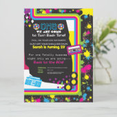 1980s Volledig Geweldige Feestuitnodiging Kaart (Staand voorkant)