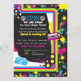 1980s Volledig Geweldige Feestuitnodiging Kaart