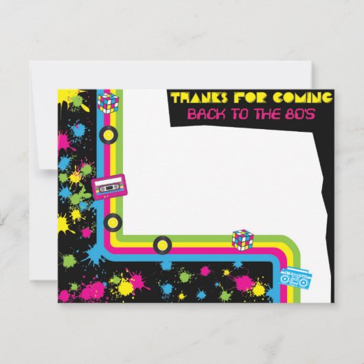 1980s Volledig Geweldige Partij Dank u Kaart (Voorkant)
