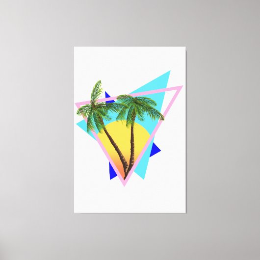 1980s vorm tropisch paradijs canvas afdruk (Voorkant)