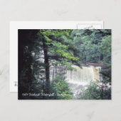 1980's Wabash River Waterval Indiana Mooi Briefkaart (Voorkant / Achterkant)