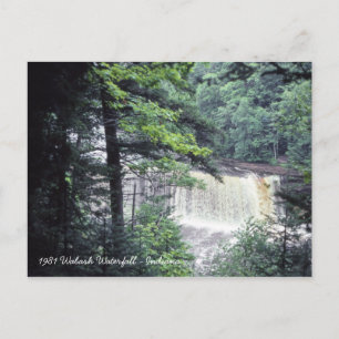 1980's Wabash River Waterval Indiana Mooi Briefkaart